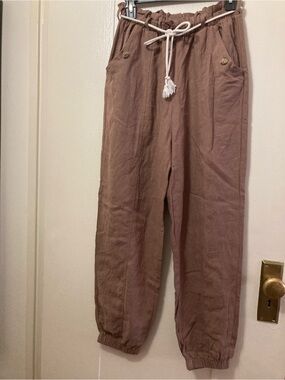 Khaki Jogger Style Pants and Zara Top Bundle, Size Small